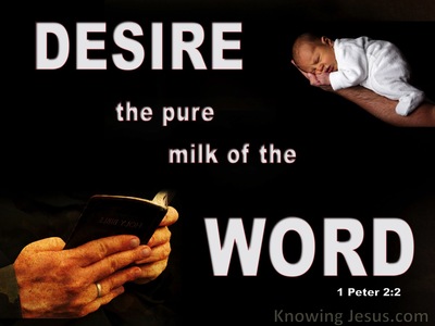 1 Peter 2:2 Desire The Pure Milk Of The Word (black)
